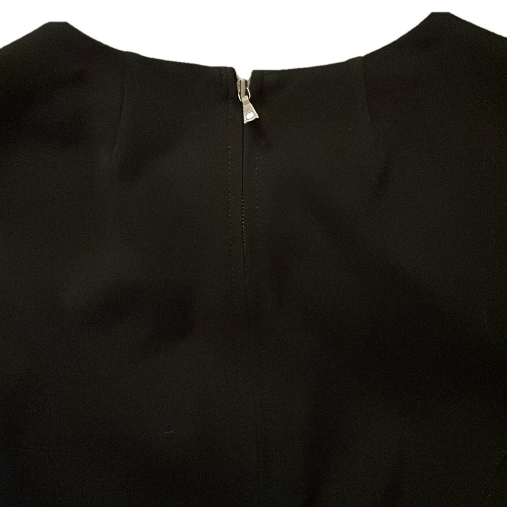 Theory Kalsing ADM Crepe Peplum Top Black Sleeveless Medium Structured Flare - Picture 10 of 13
